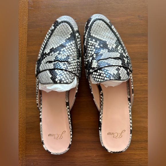 Academy Penny Loafer Mules in Snake Embossed Leather - Picture 6 of 7